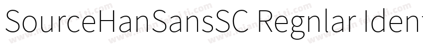SourceHanSansSC Regnlar Identity H字体转换